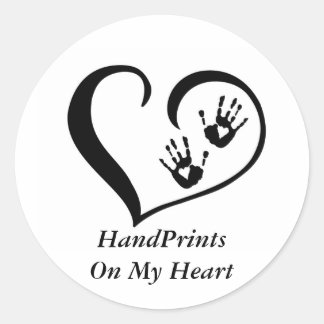 HandPrint-Logo-Aufkleber Runder Aufkleber