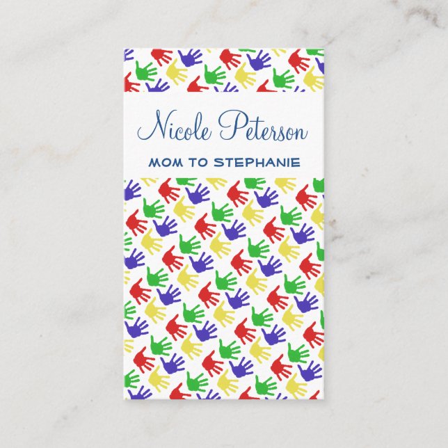 Handprint MOMY-Calling Card Telefonnummerkarte (Vorderseite)