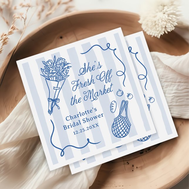 Handrawn Fresh off Market Brautparty Serviette (Von Creator hochgeladen)