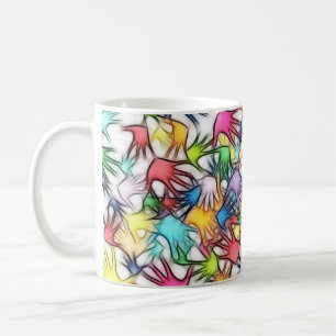 Hands abstrakte Hintergrundtextur Kaffeetasse