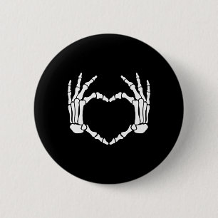 Hands Herz signieren Retro Halloween Kostüm Frauen Button