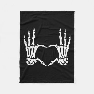 Hands Herz signieren Retro Halloween Kostüm Frauen Fleecedecke