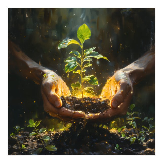 Hands Holding Hope Fotodruck (Vorne)