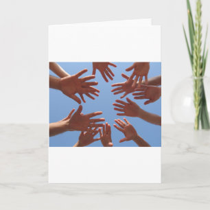 Hands In - Teamwork Karte