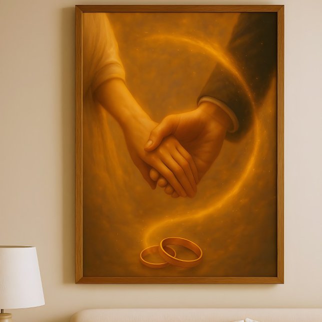 Hands of Forever – Celestial Wedding Art Poster (Von Creator hochgeladen)