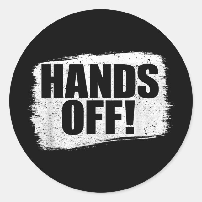 Hands Off 2025 Protest Runder Aufkleber (Vorderseite)