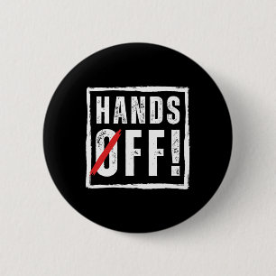 Hands Off Protest 5. April Widerstand Anti Trump Button