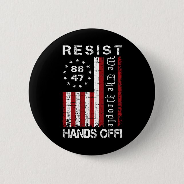 Hands Off Protest 86 47 8647 Protest Rett D Button (Vorderseite)
