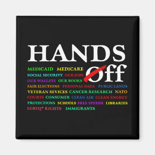 Hands Off Protest Samstag 5. April Männer Frauen 7 Magnet