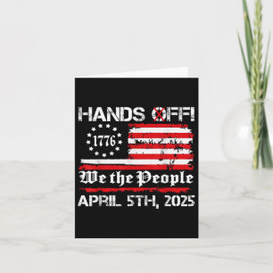 Hands Off Protest Samstag, 5. April US-Flagge Männ Karte