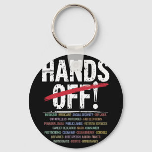 Hands Off Protest T - Shirt2.png Schlüsselanhänger