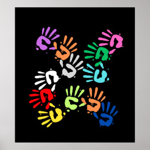 Hands print poster
