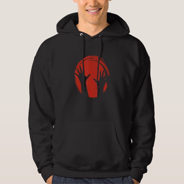 Hands Silhouette Circle Hoodie (Vorderseite)