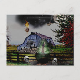 *~* Handschädel HALLOWEEN Postkarte