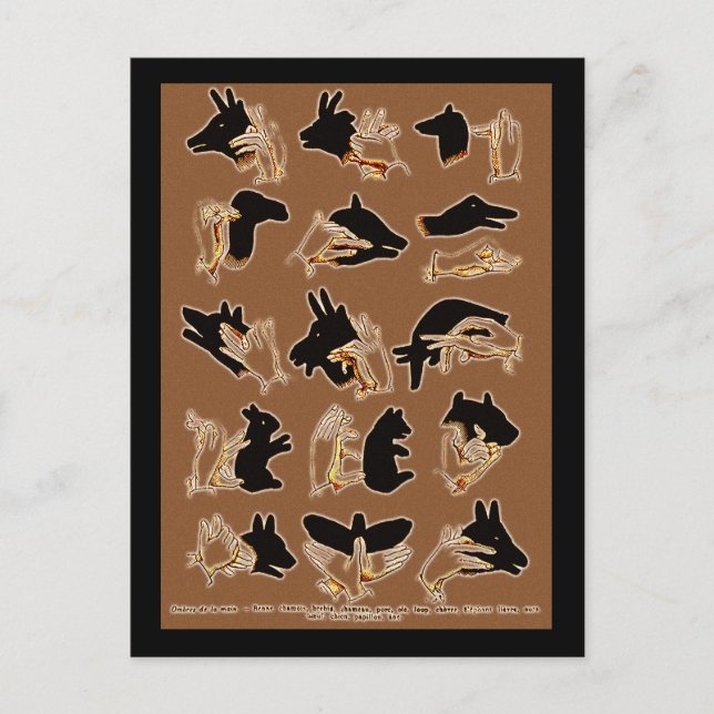 Handschatten im Sand Postkarte (Vorderseite)