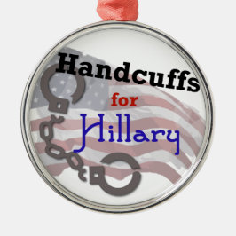 Handschellen für HIllary-Präsidentschaftswahl Silbernes Ornament