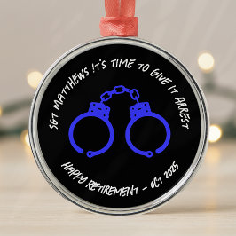 Handschellen für personalisierte Altersvorsorgeper Ornament Aus Metall