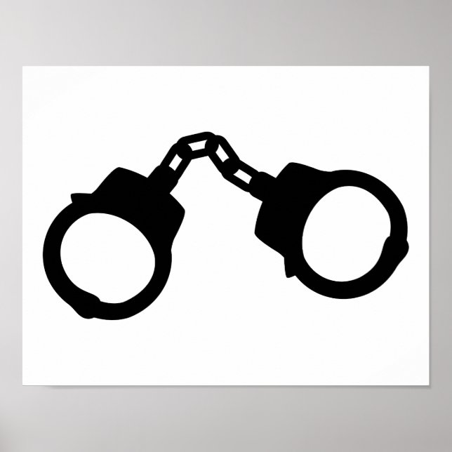 Handschellen-Symbol Poster (Vorne)