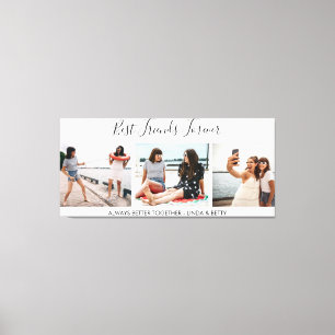 Handschrift Best Friends Forever 3 Foto Collage Leinwanddruck