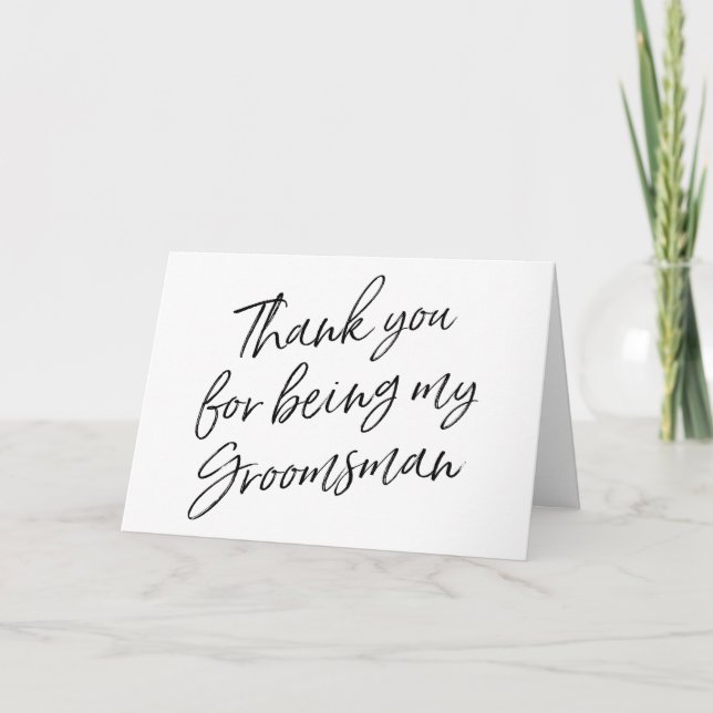 Handschrift "Danke, dass du mein Trauzeuge bist" Dankeskarte (Vorderseite)