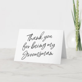 Handschrift "Danke, dass du mein Trauzeuge bist" Dankeskarte