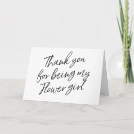 Handschrift "Danke, dass du meine Blume Mädchen bi Dankeskarte