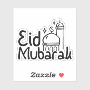 Handschrift "Eid Mubarak" Aufkleber