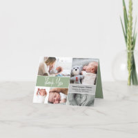 Handschrift Foto Collage Baby Shower Green