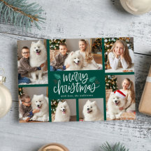 Handschrift frohe Weihnachten Grün 7 Foto