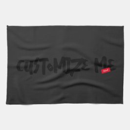 Handschrift für schwarze Tone-on-Tone-Marker Geschirrtuch