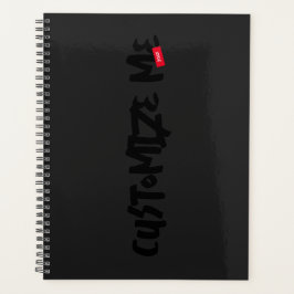 Handschrift für schwarze Tone-on-Tone-Marker Planer