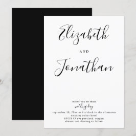 Handschrift Kalligrafie Einfach Minimalistisch Chi Einladung
