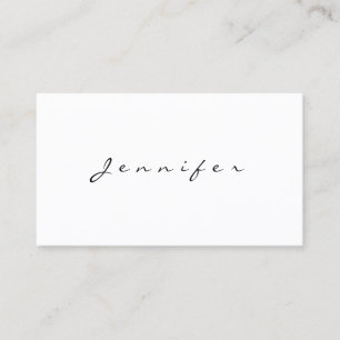 Handschrift Minimalistische Vorlage Elegante Moder Visitenkarte