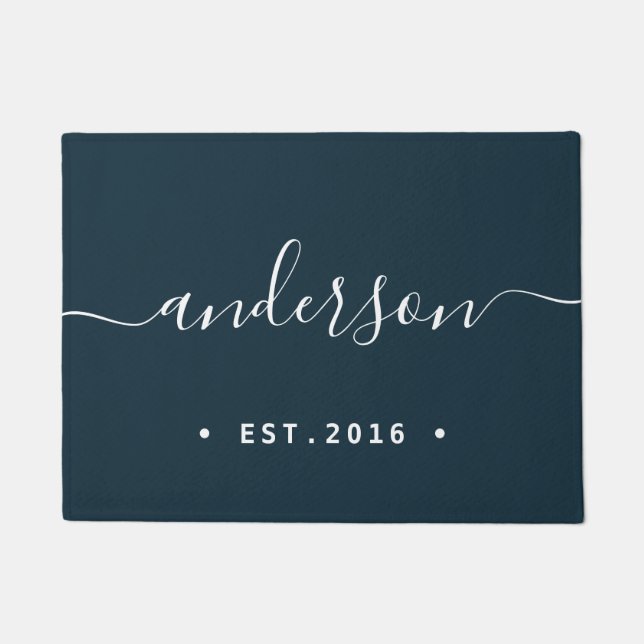 Handschrift | Personalisierter Familienname Fußmatte (Vorderseite)