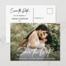 Handschrift Save the Date Benutzerdefiniertes Foto