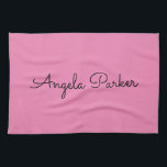 Handschrift Schlicht einfach rosa Beruflich modern Geschirrtuch<br><div class="desc">Diese Vorlage kann an alle beruflichen Beruf angepasst werden.</div>