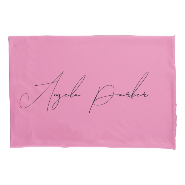 Handschrift Schlicht Einfach rosa Beruflicher Name Kissenbezug (Vorderseite)