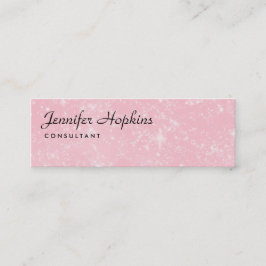 Handschrift Schlicht rosa Moderne Slim Feminine Mini Visitenkarte
