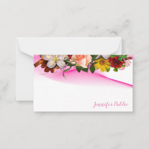 Handschrift Text Elegante Aquarellfarben Blume Far Mitteilungskarte