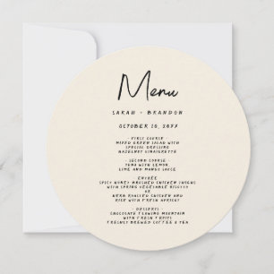 Handschrift-Typografie Retro-Hochzeitsmenü Einladung