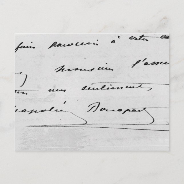 Handschrift und Unterschrift Postkarte (Vorderseite)