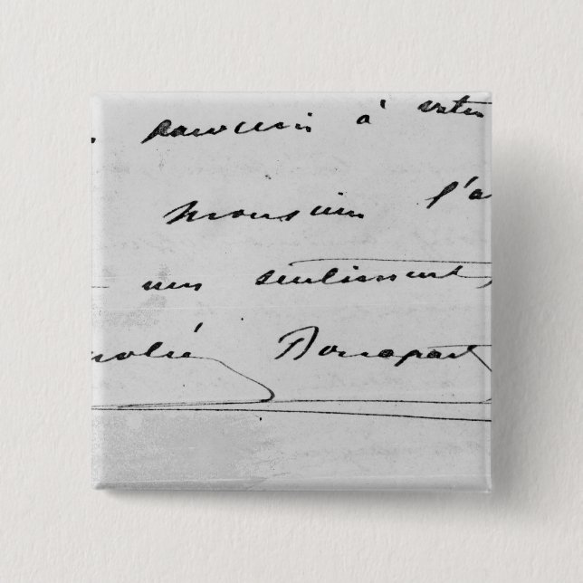 Handschrift und Unterzeichnung Button (Vorderseite)
