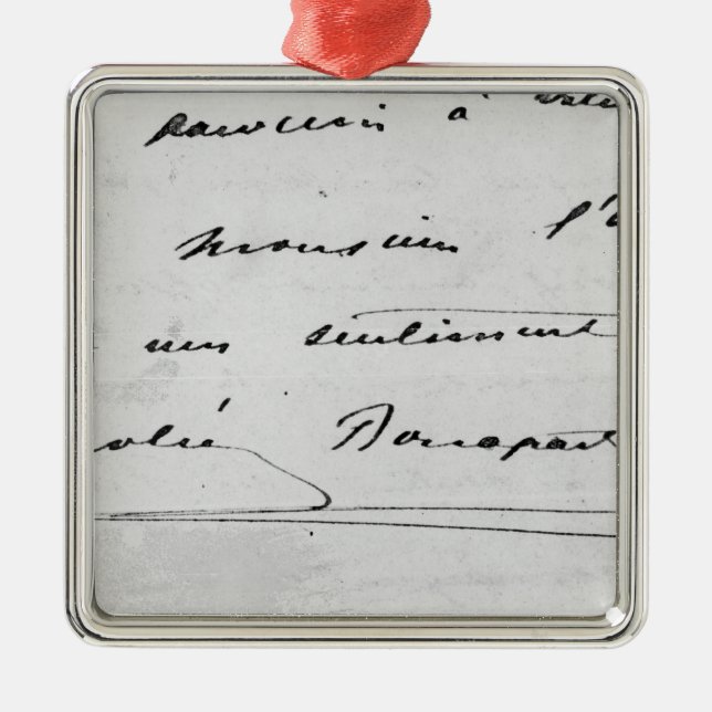 Handschrift und Unterzeichnung Ornament Aus Metall (Vorne)