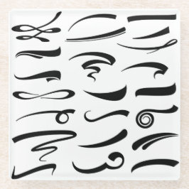 Handschrift unterstreicht den Untersetzer