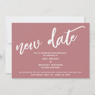 Handschrift verzögert Hochzeitstag Neudatum Dusty Einladung