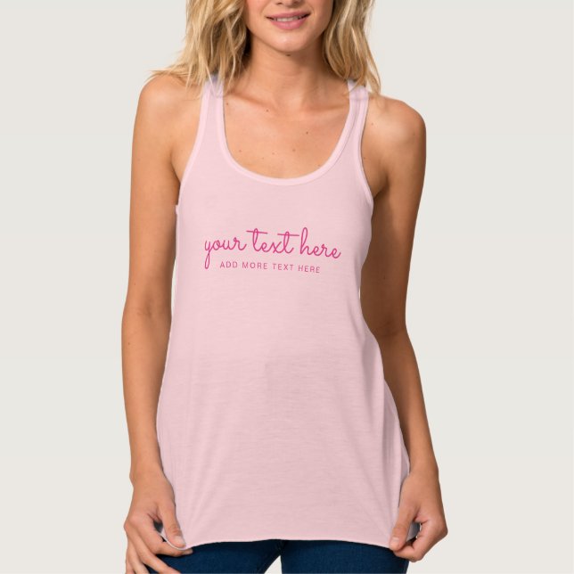 Handschrift Womens Elegantes Modernes Rückgrat Ros Tank Top (Vorderseite)