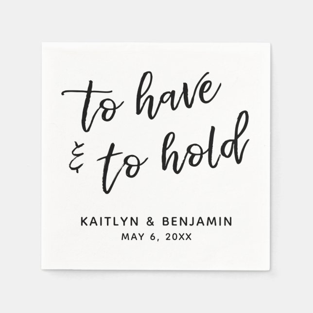 Handschriften, um Schwarz-weiß zu bleiben und zu h Serviette (Vorderseite)