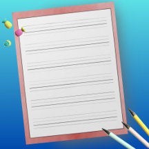 Handschriftenblätter Rustikales rotes Design
