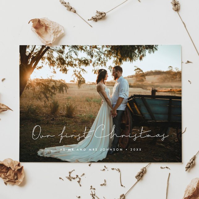 Handschriftlich Minimalistisch Unsere ersten Weihn Einladung (Von Creator hochgeladen)