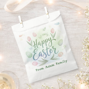 Handschriftliches Frohe Ostern Wasserfarbe Geschenktütchen